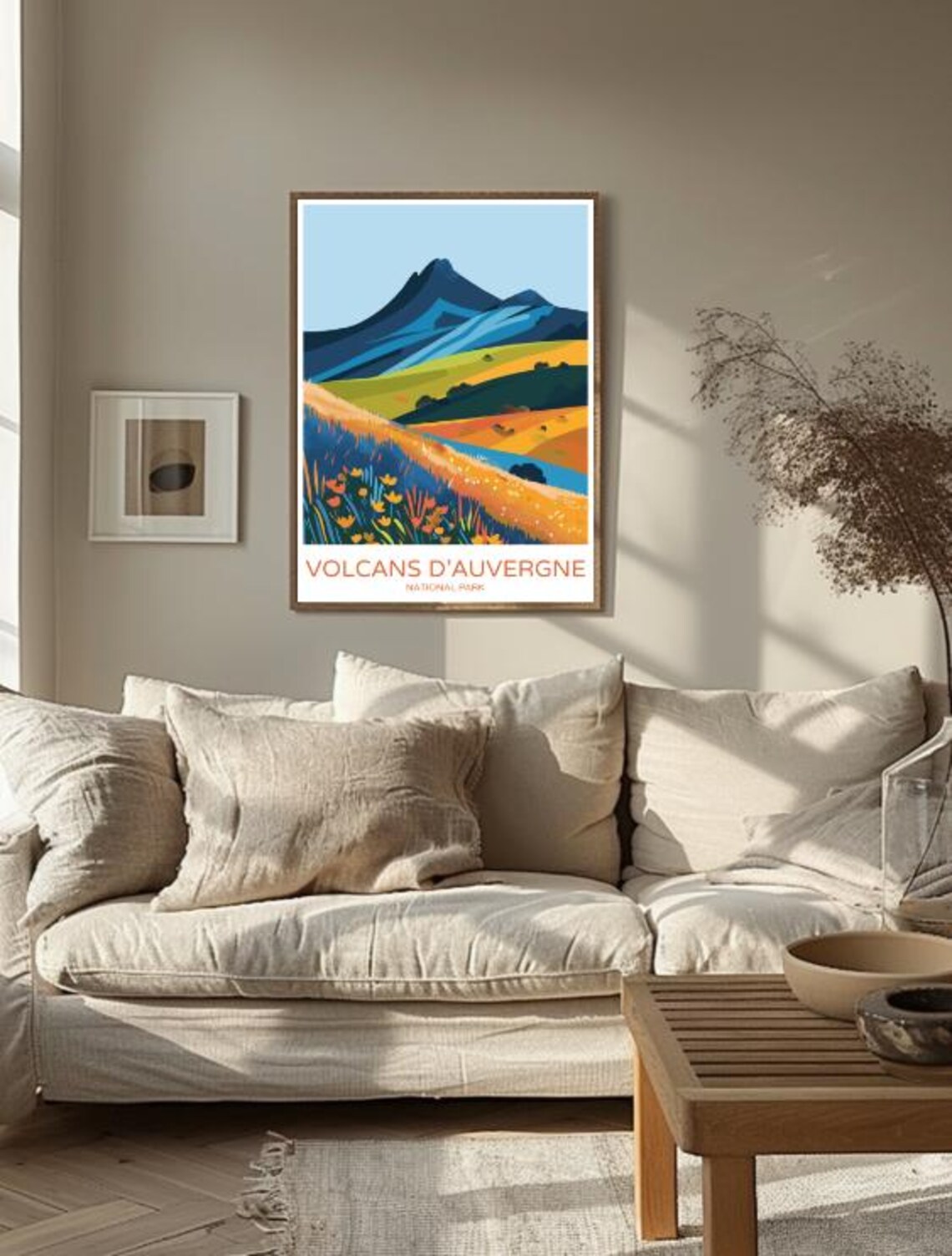Parc Naturel Rgional Des Volcans Dauvergne Travel Posterfrench Volcano Landscape Wall Art Nature Print Auvergne Hiking Adventure Decor - Image 3