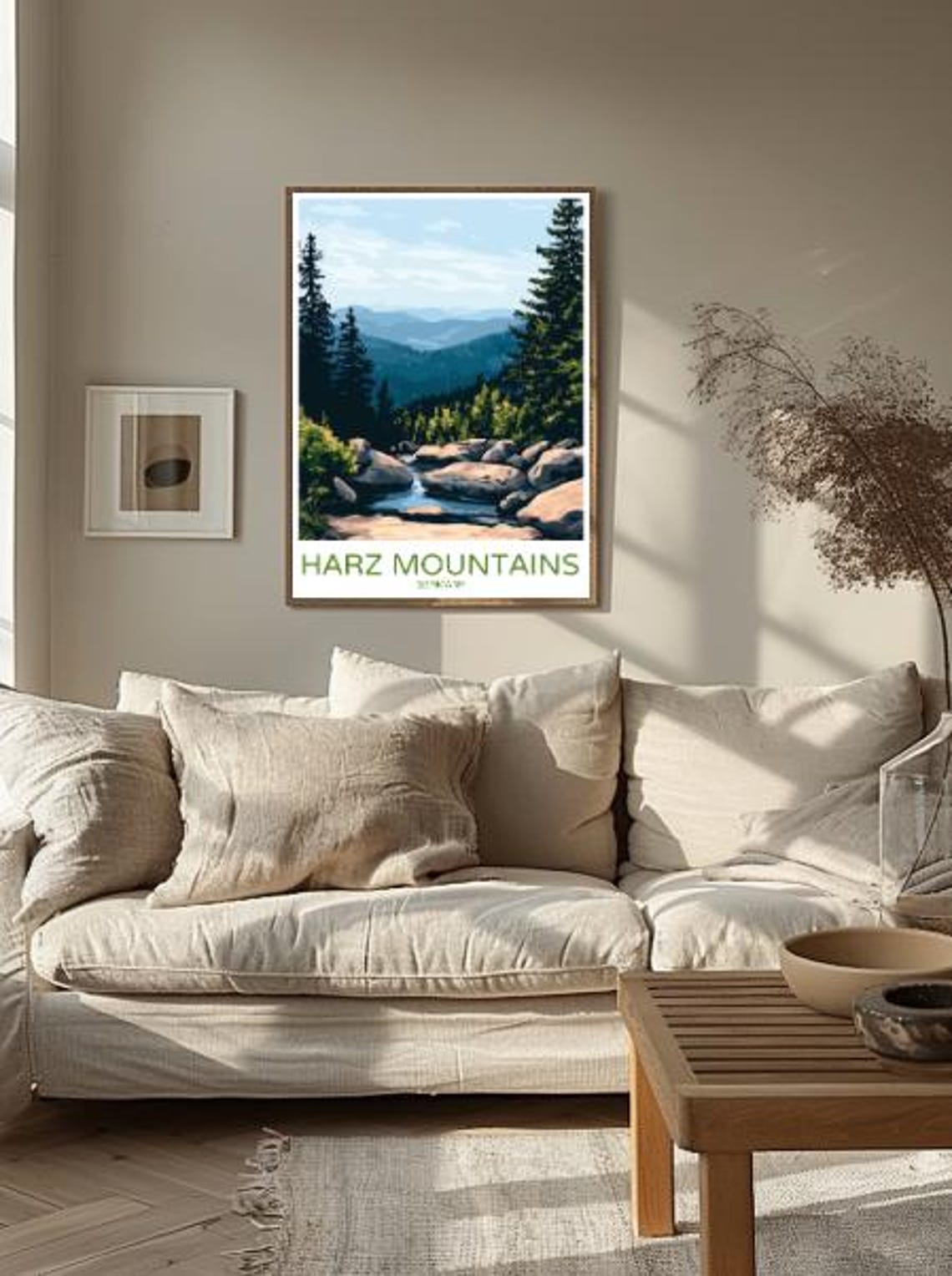 Harz Mountains Germany Pine Forest Rocky Stream Nature Travel Poster - Image 2