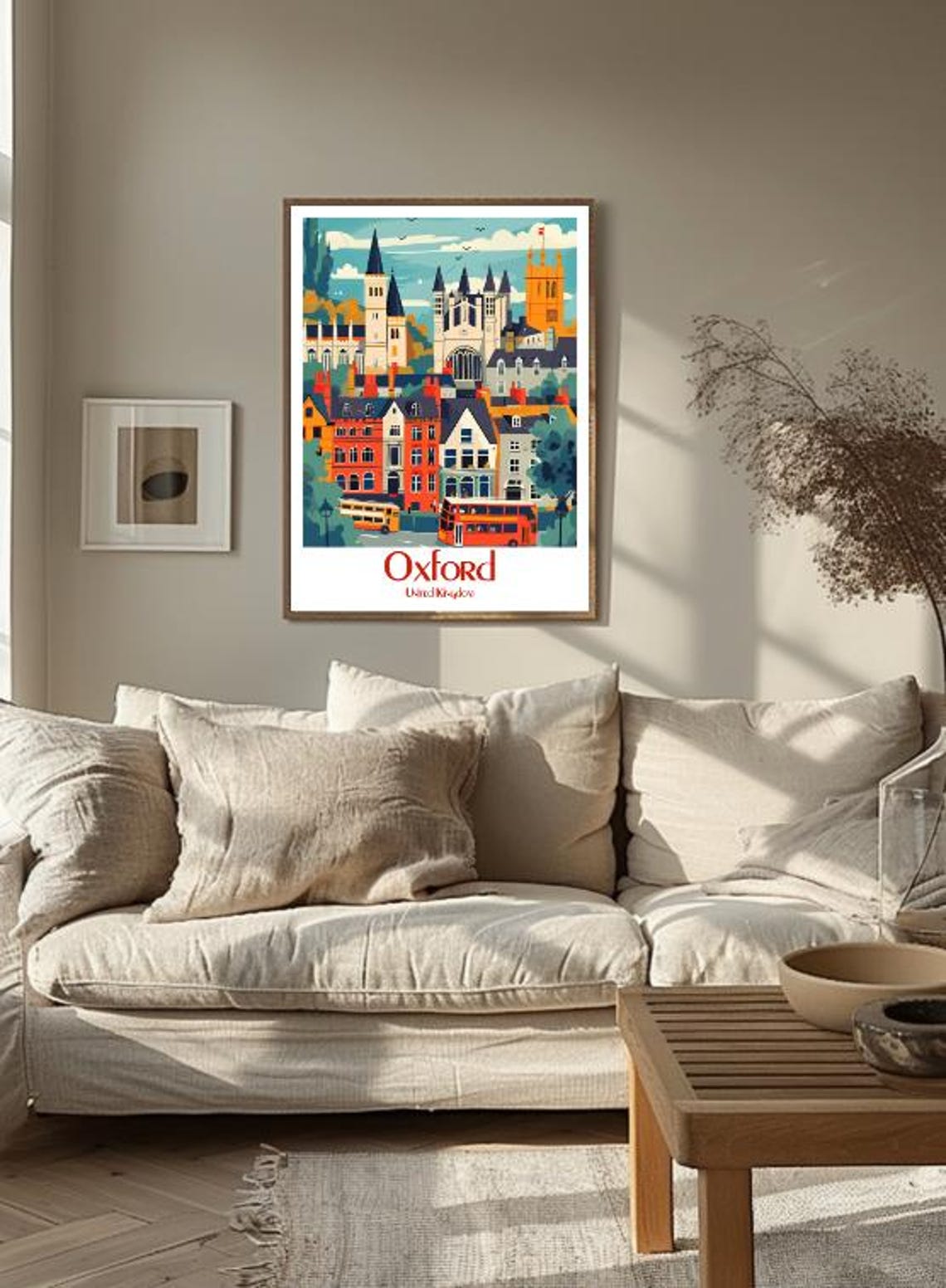 Oxford University Spires Cityscape Vintage Travel Poster England - Image 3