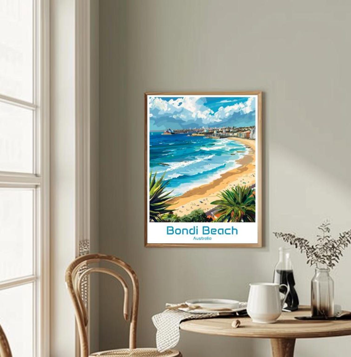 Bondi Beach Australia Surf Waves Sydney Coast Vintage Travel Poster - Image 2