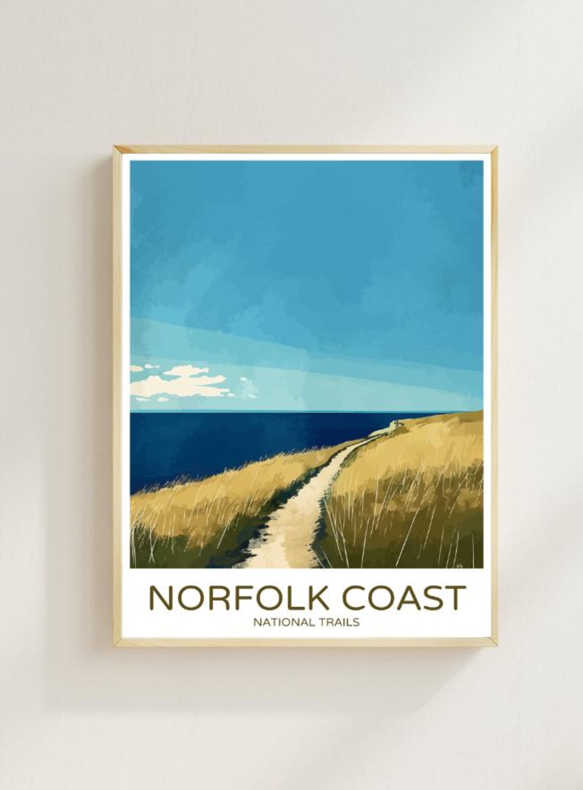 Norfolk Coast National Trails Cliff Path Sea View English Seaside Poster