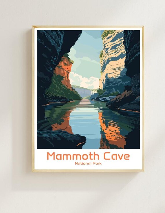 Mammoth Cave National Park Kentucky River Gorge Travel Poster