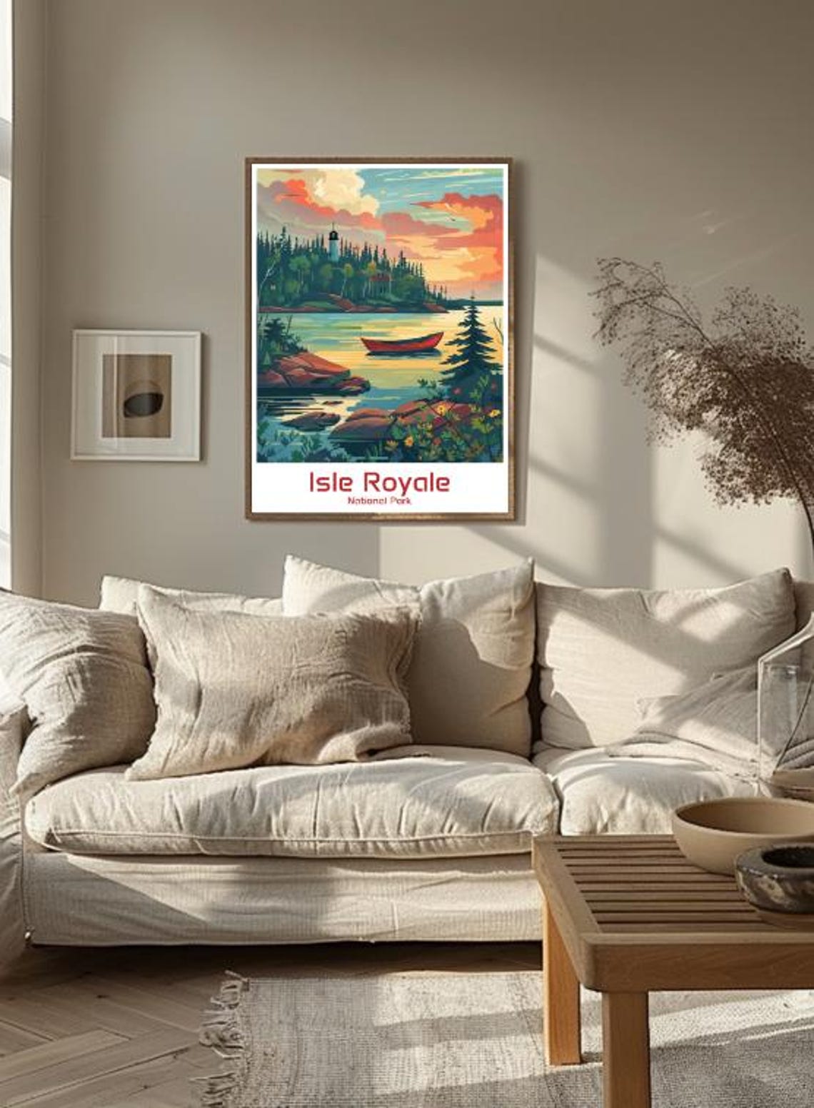 Isle Royale National Park Travel Postermichigan Wilderness Wall Art Great Lakes Nature Print Hiking Adventure Usa Travel Gift - Image 3