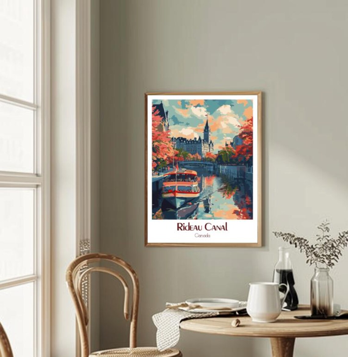 Rideau Canal Tour Boat Cruising Through Autumn Ottawa Poster - Image 2
