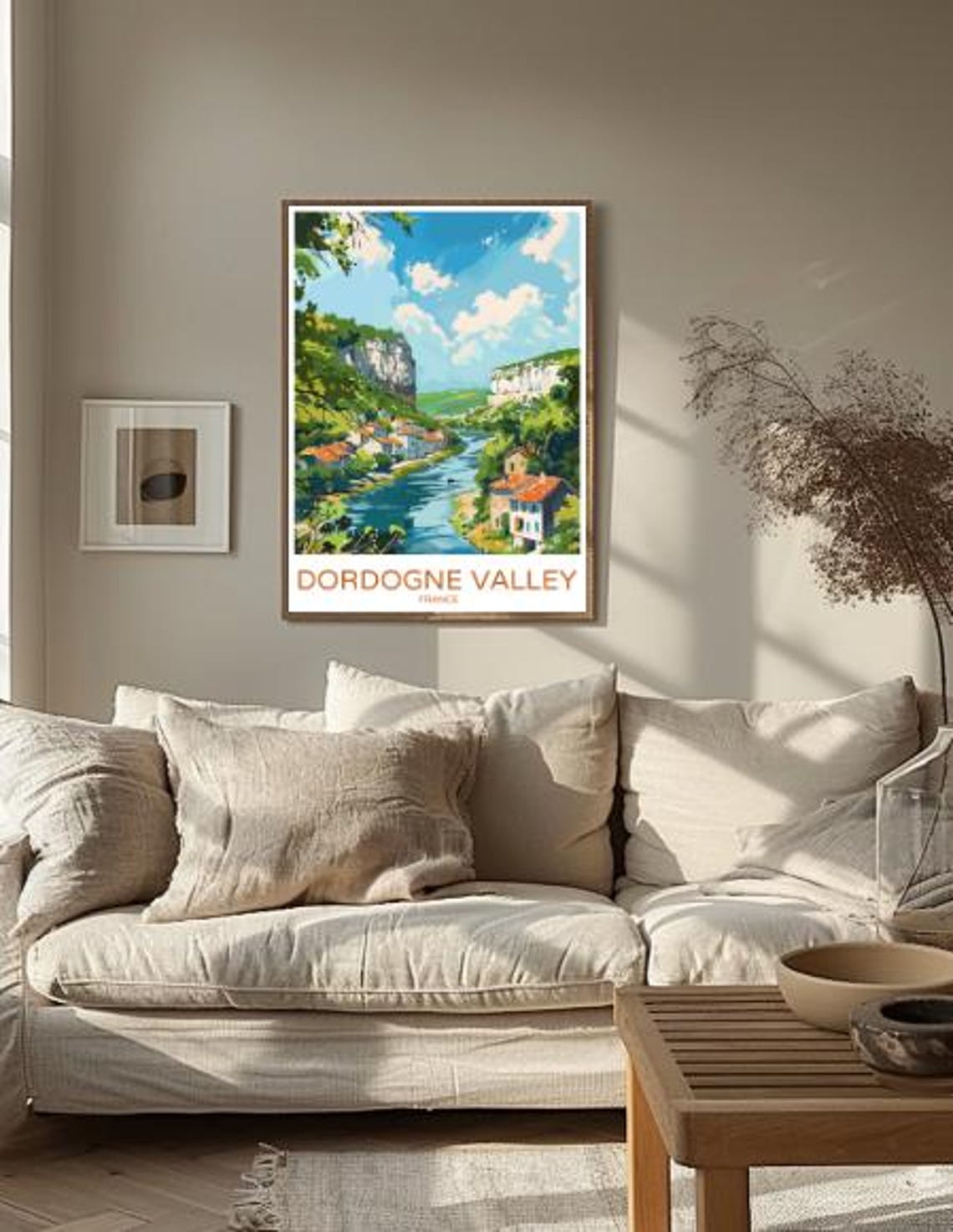 Dordogne Valley France Travel Poster With River And Village Landscape - Image 2