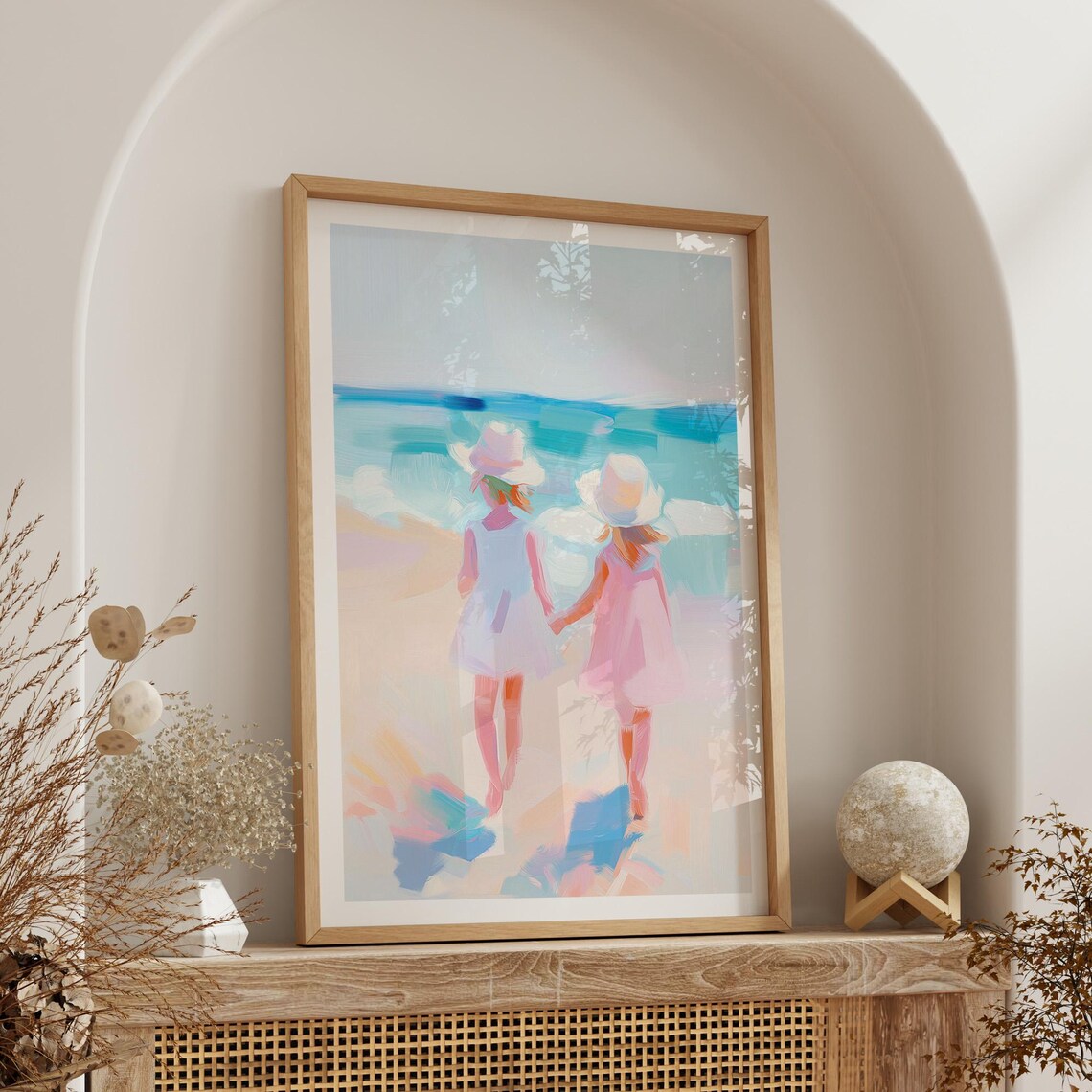 Beach Walk Summer Kids Poster, Coastal Ocean Scene - Image 3