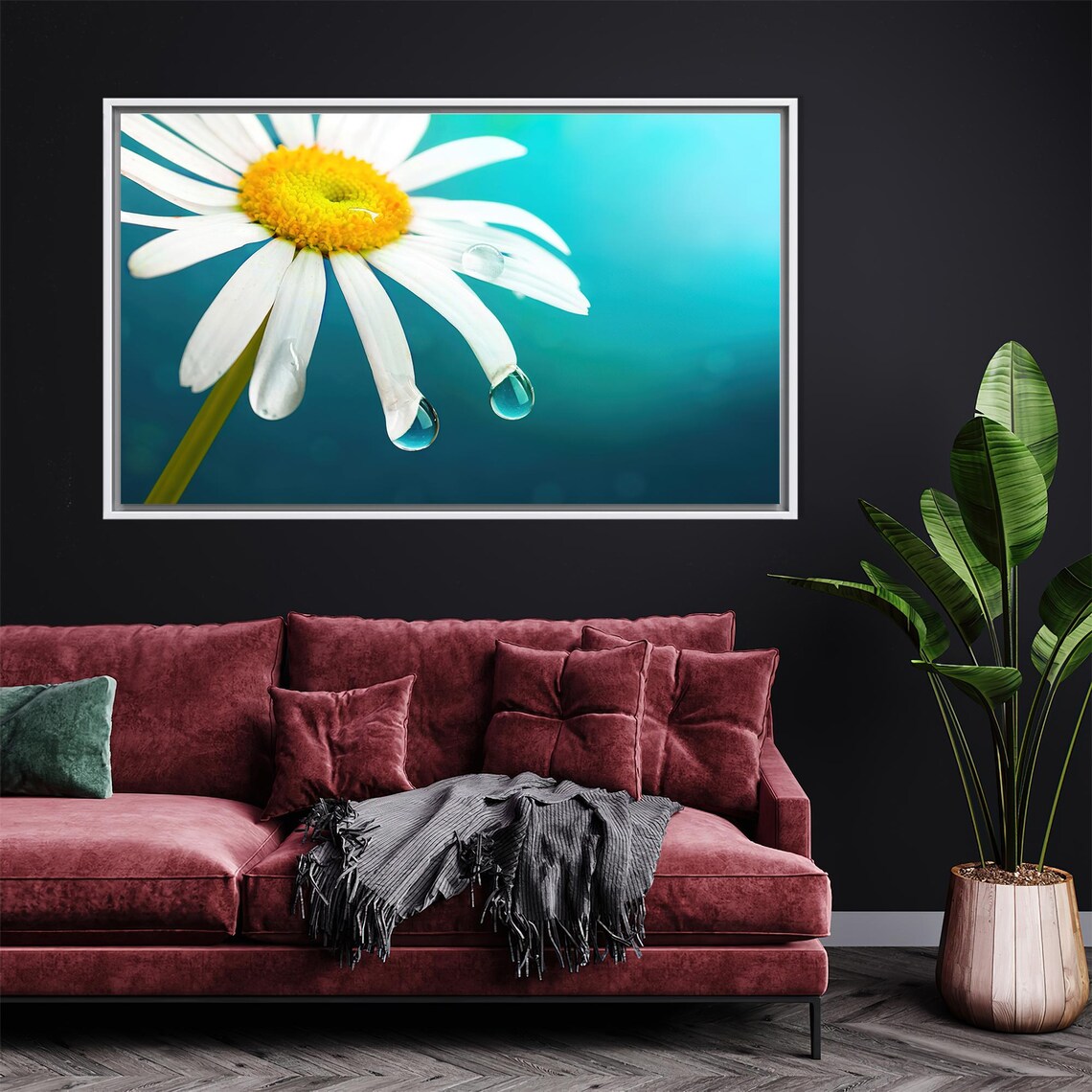 Daisy Art Print, Modern Botanical Lover Gift