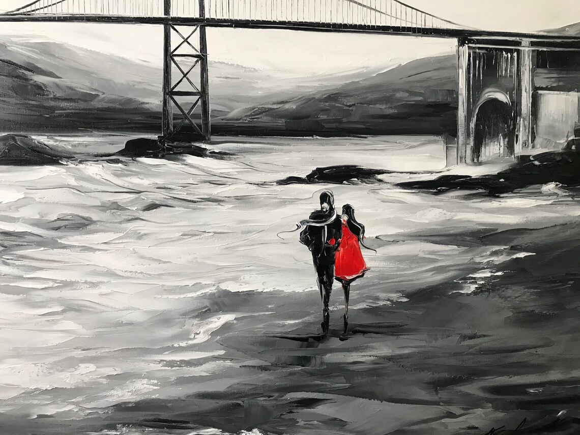San Francisco Golden Gate Painting, Travel Poster - Image 2