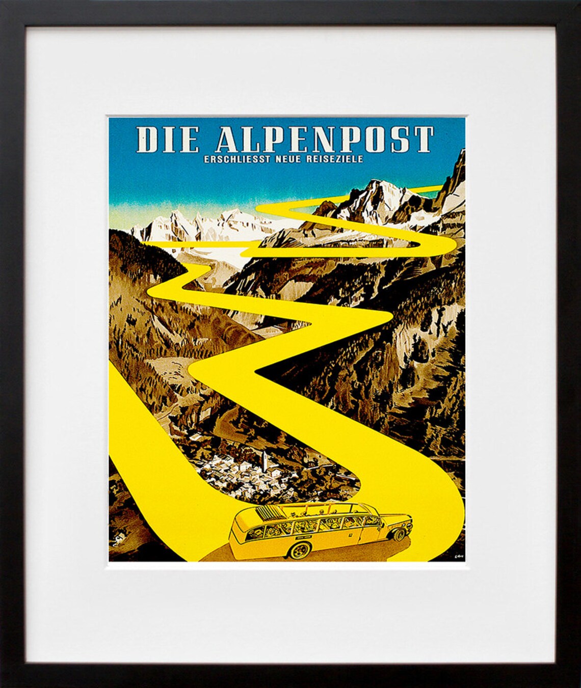 Swiss Alps Vintage Travel Poster Art Print
