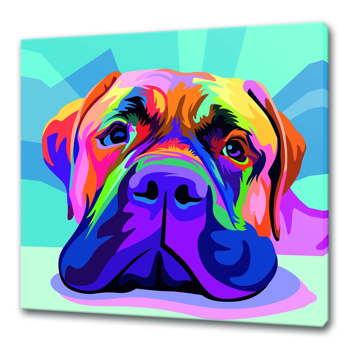 Custom Mastiff Dog Art Print, Home Decor Gift