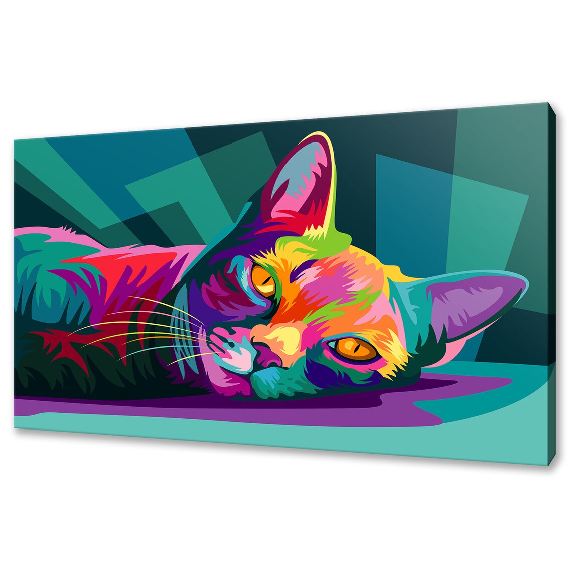 Cat Wall Art Print, Custom Home Decor Gift for Cat Lovers
