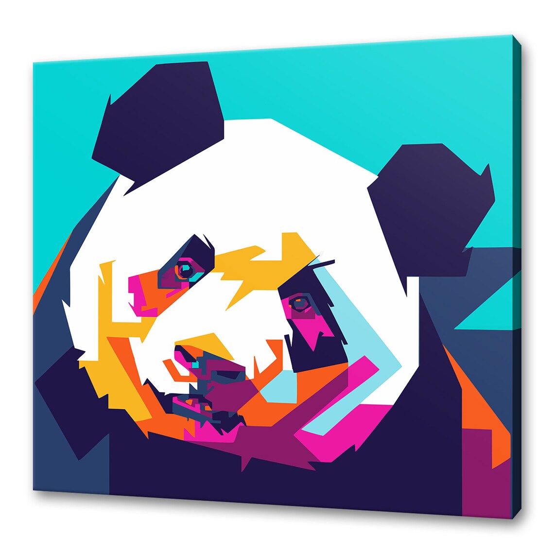 Colourful Panda Art Print, Wildlife Wall Decor