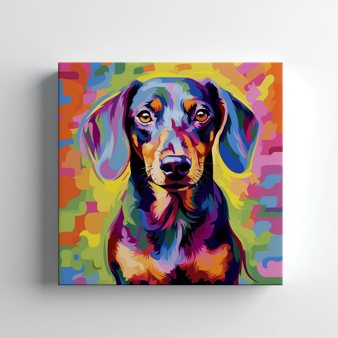 Dachshund Pop Art Colourful Dog Portrait Animal Wall Art Poster - Image 3