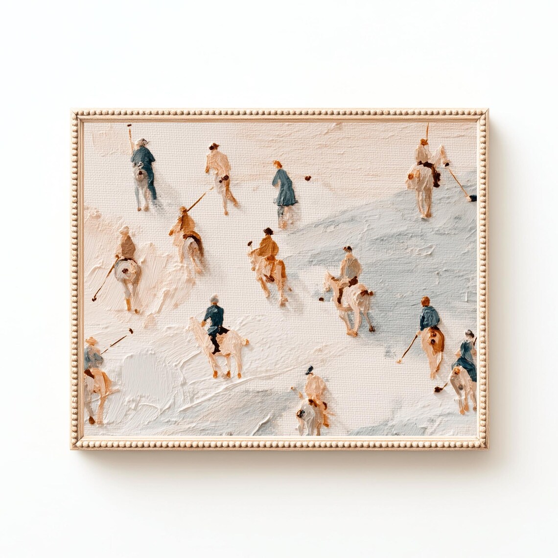 Polo Match Impressionist Painting Equestrian Sports Art Print