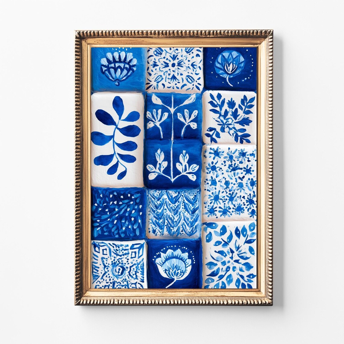 Botanical Tile Print, Mediterranean Kitchen Art