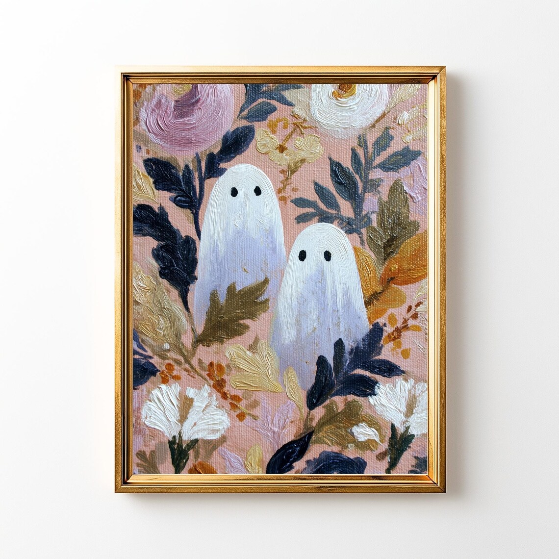 Floral Halloween Print Pastel Spooky Wall Art