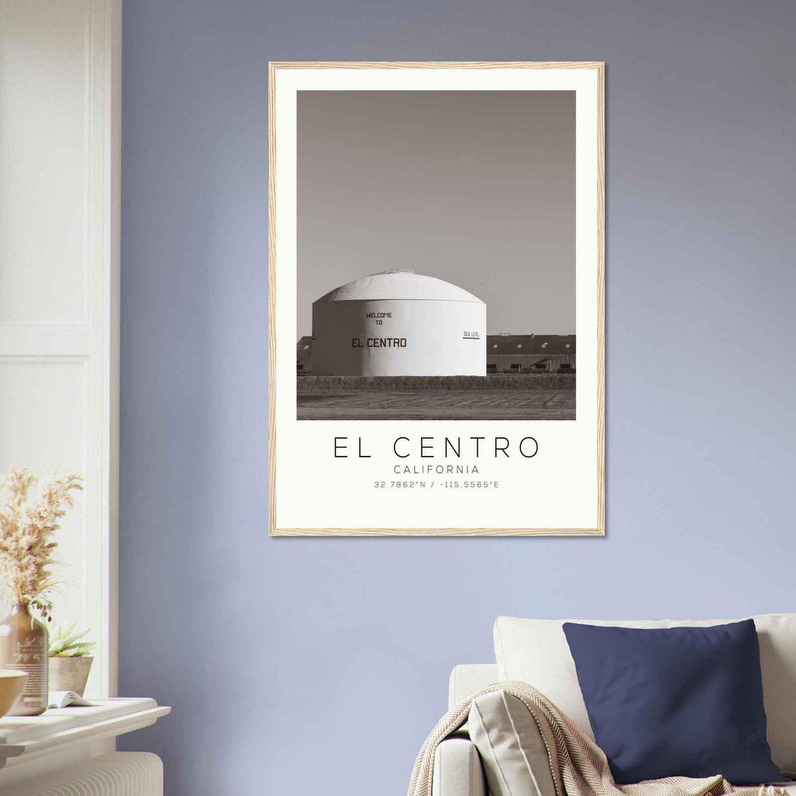 El Centro California Water Tank Tower Welcome Sign Photo Poster - Image 2