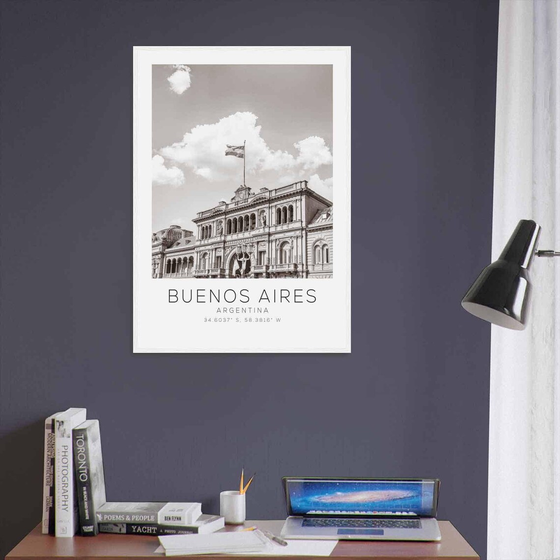 Buenos Aires Argentina Travel Photo Poster Bw Buenos Aires Travel Print Minimalist Travel Poster Print - Image 3