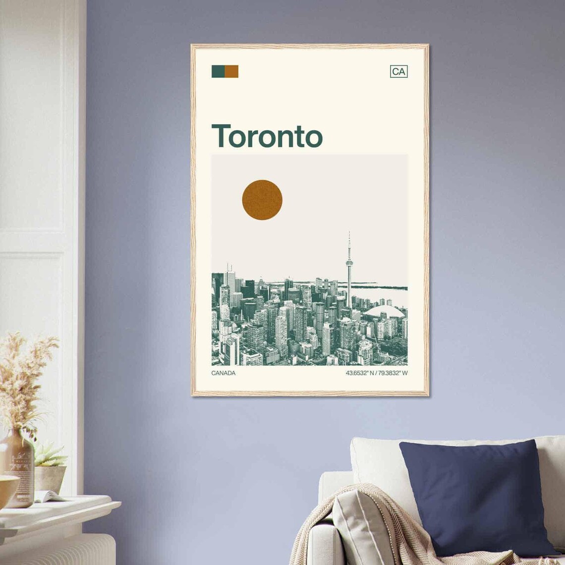 Toronto Canada Minimalist Monochrome Travel Poster - Image 2