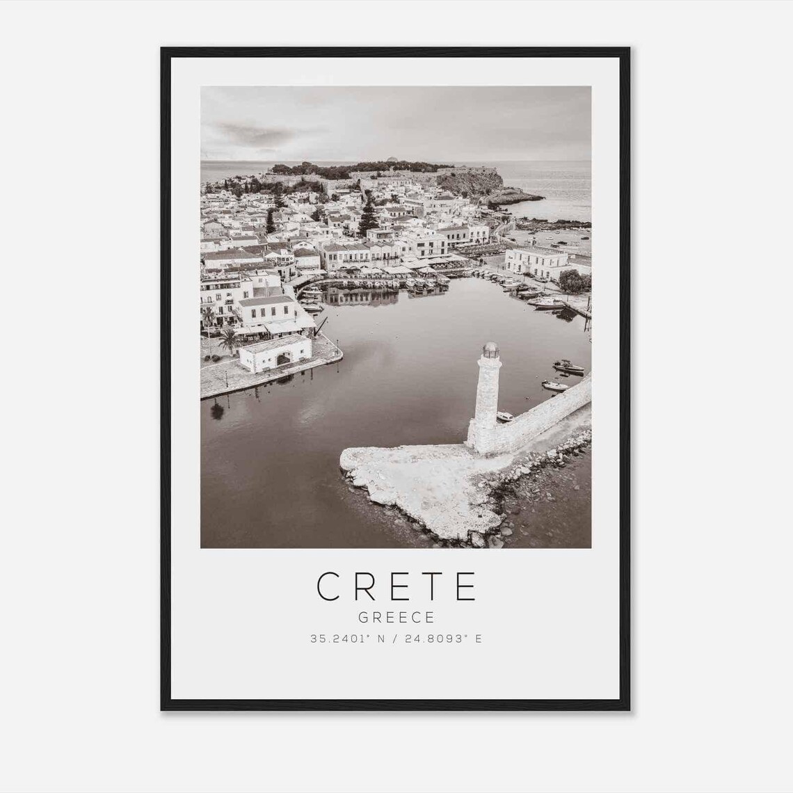 Crete Greece Minimalist Travel Poster Print