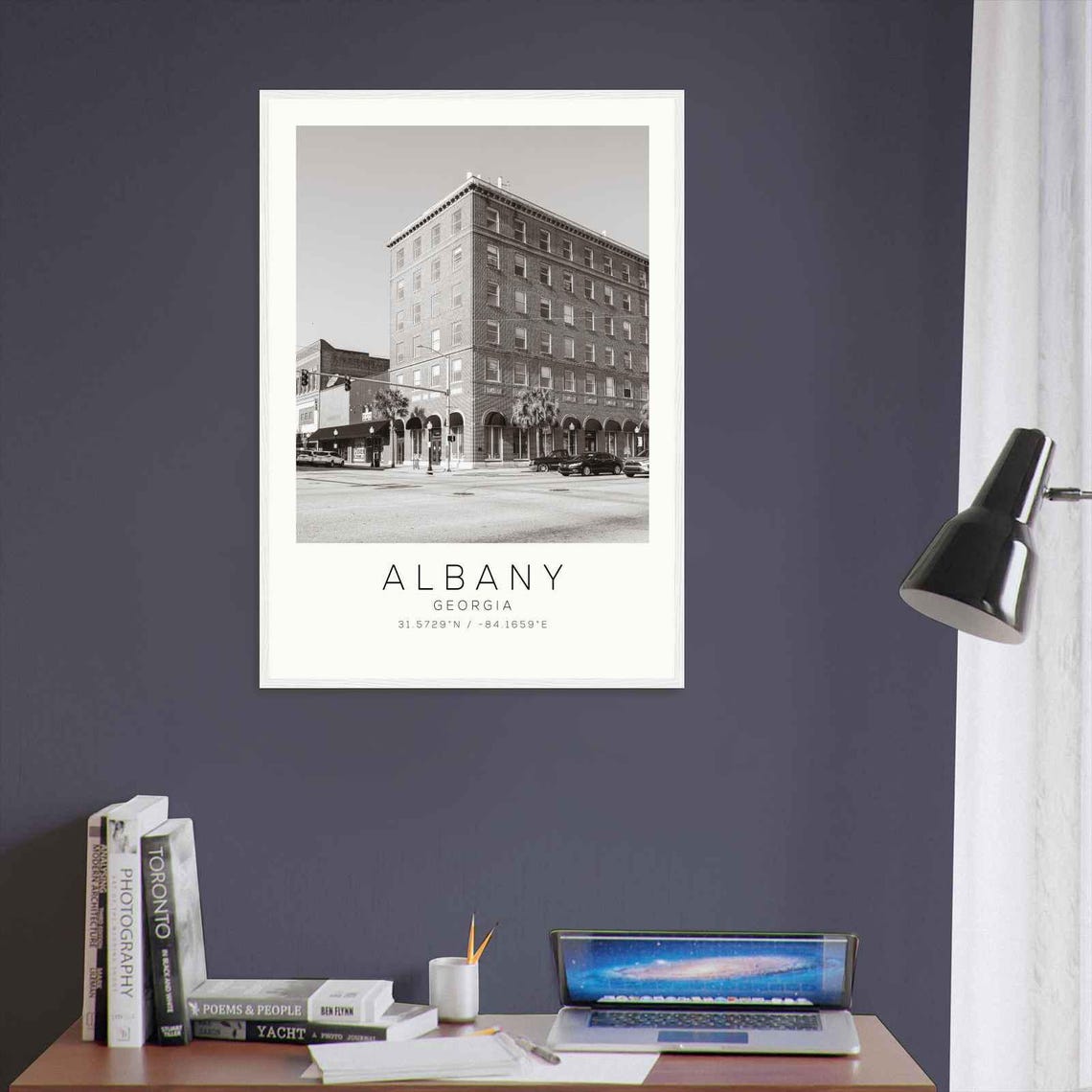Albany Georgia Historic Downtown Building Black White Photo Poster - Image 3