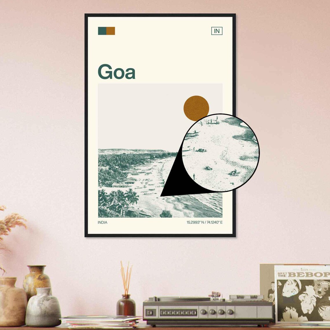 Goa India Minimalist Travel Poster, Monochrome - Image 4