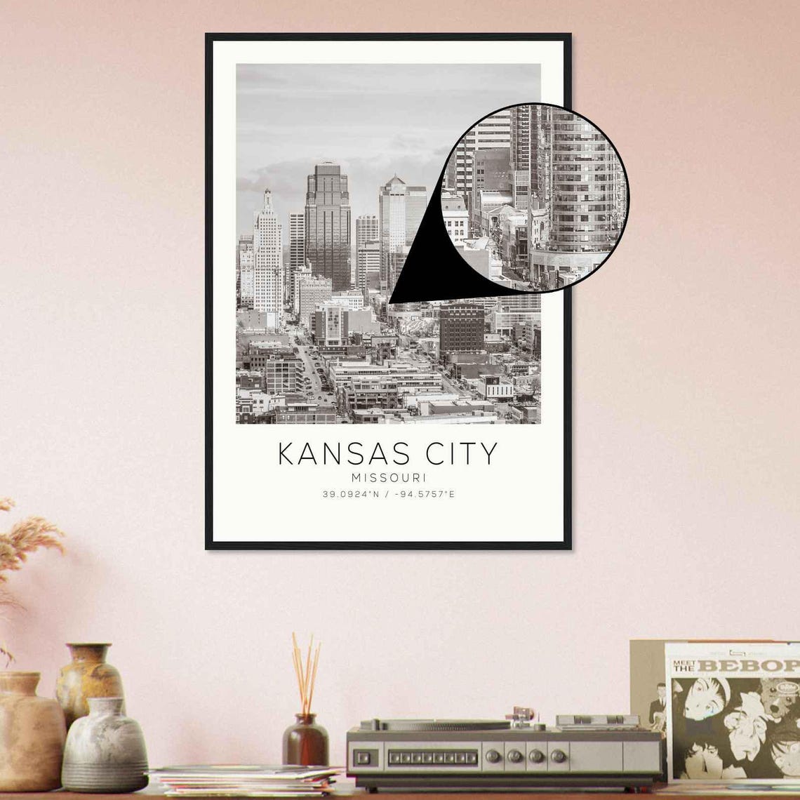 Kansas City Missouri Photo Travel Poster Kansas City Travel Print Minimalist Travel Print - Image 4