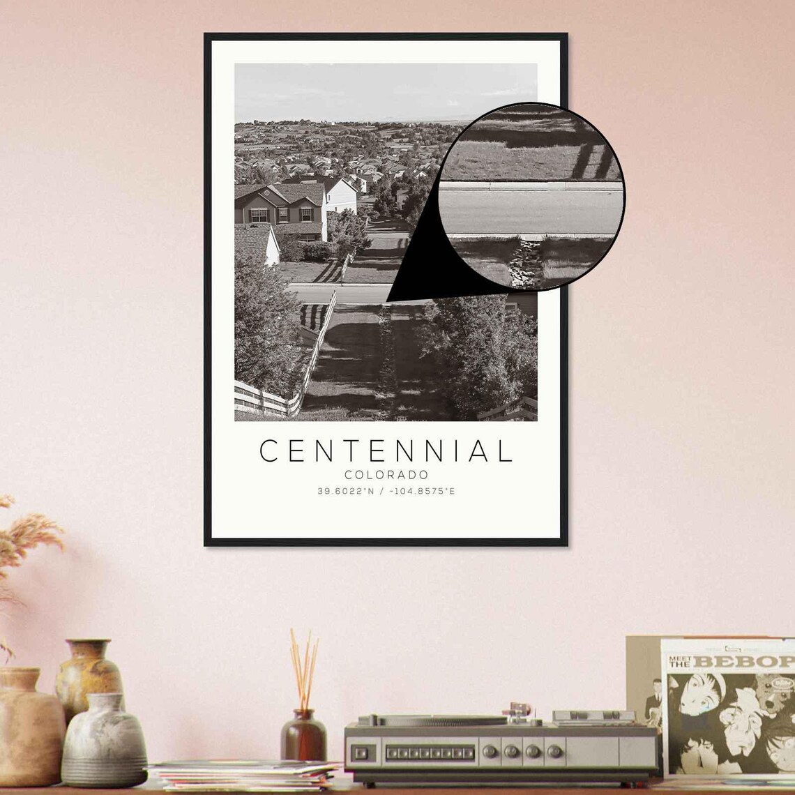 Centennial Colorado Suburban Greenbelt Aerial Homes Travel Poster - Image 4