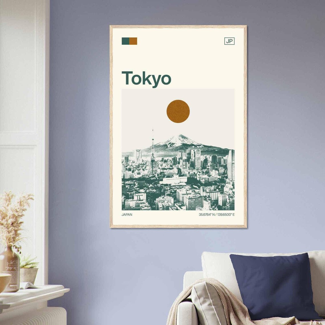 Tokyo Japan Minimalist Monochrome Travel Poster - Image 2