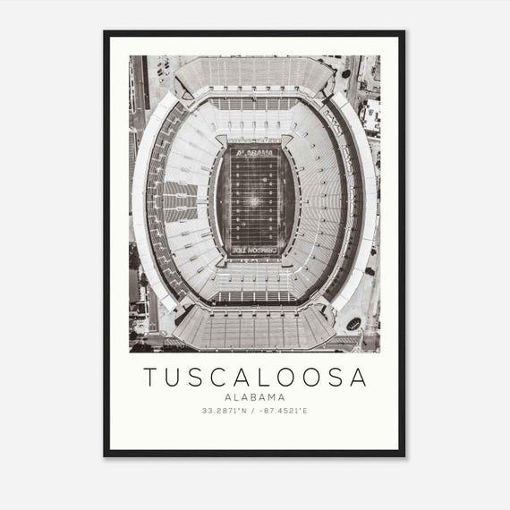 Tuscaloosa Alabama Minimalist Travel Poster