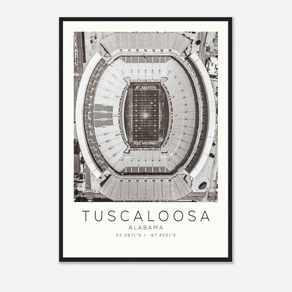 Tuscaloosa Alabama Minimalist Travel Poster