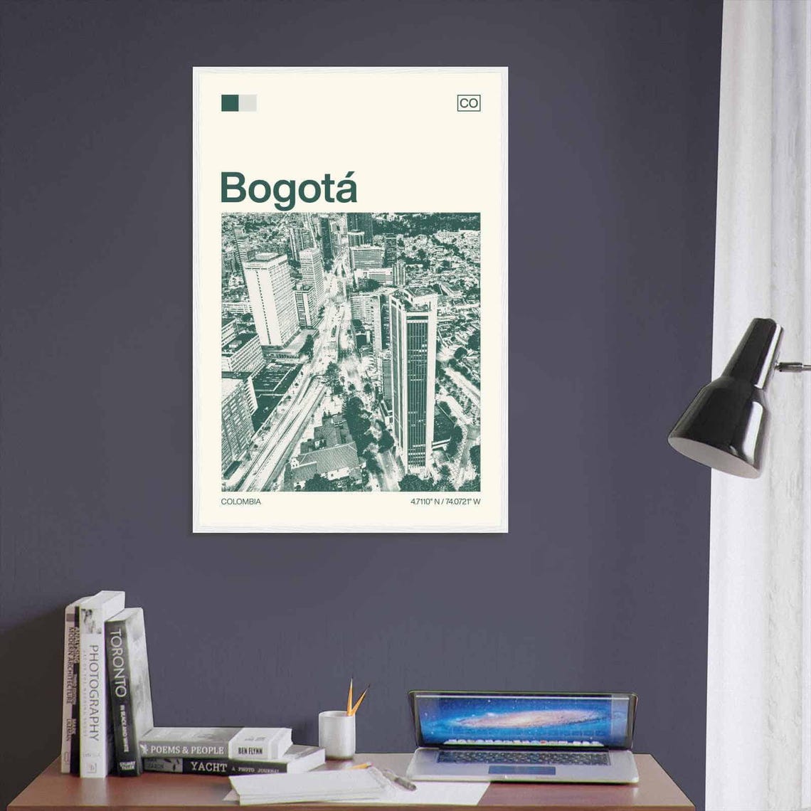 Bogota Colombia Minimalist Monochrome Travel Photo Poster - Image 3
