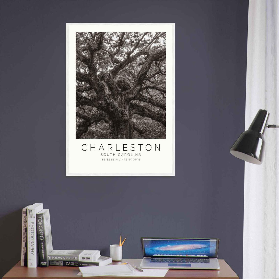 Charleston South Carolina Ancient Live Oak Tree Canopy Poster - Image 3