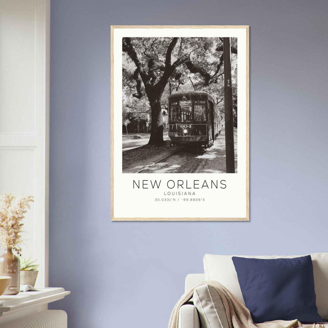 New Orleans Louisiana Ds1 Photo Travel Poster New Orleans Louisiana Travel Print Minimalist Travel Print - Image 2