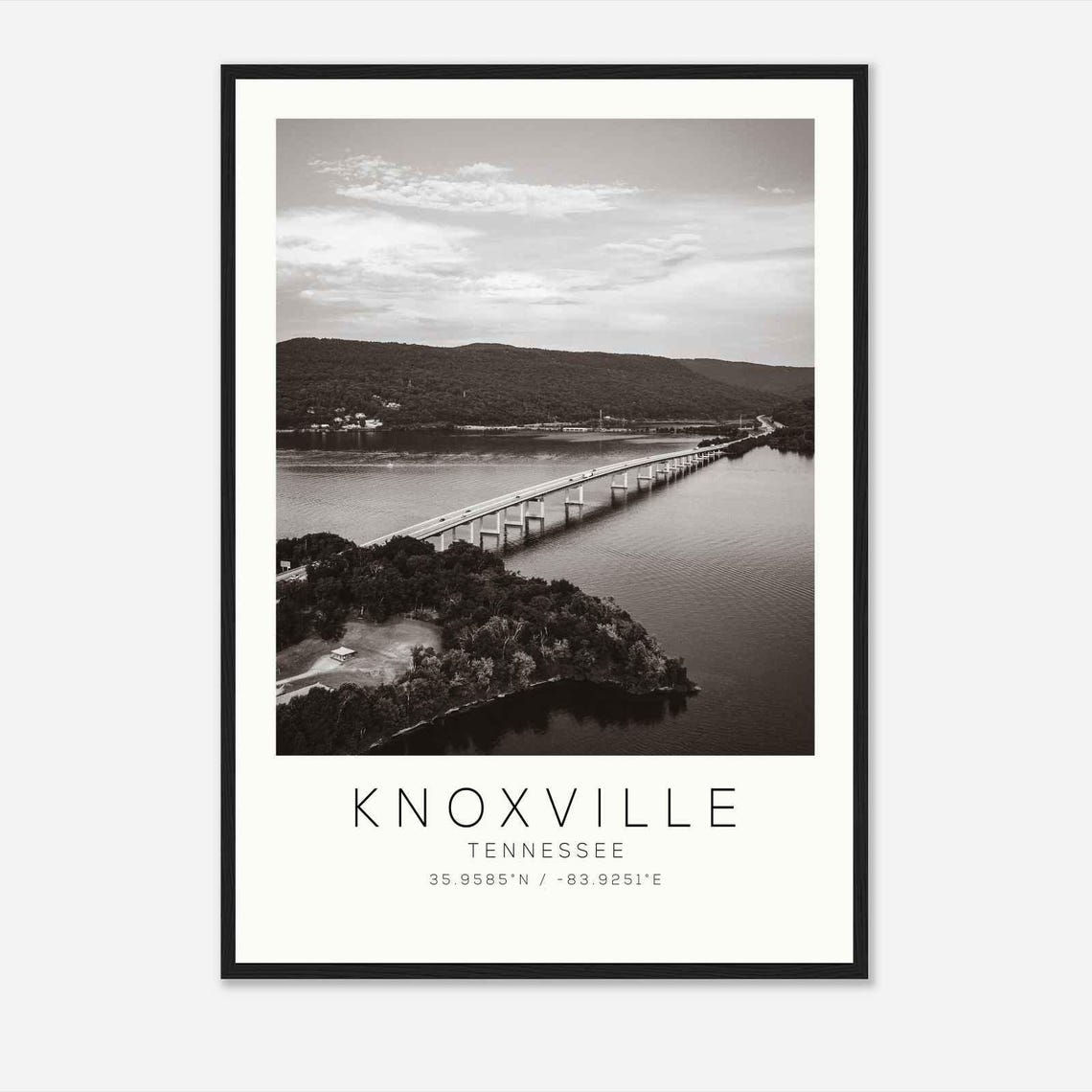 Knoxville Tennessee Ds3 Photo Travel Poster Knoxville Tennessee Travel Print Minimalist Travel Print
