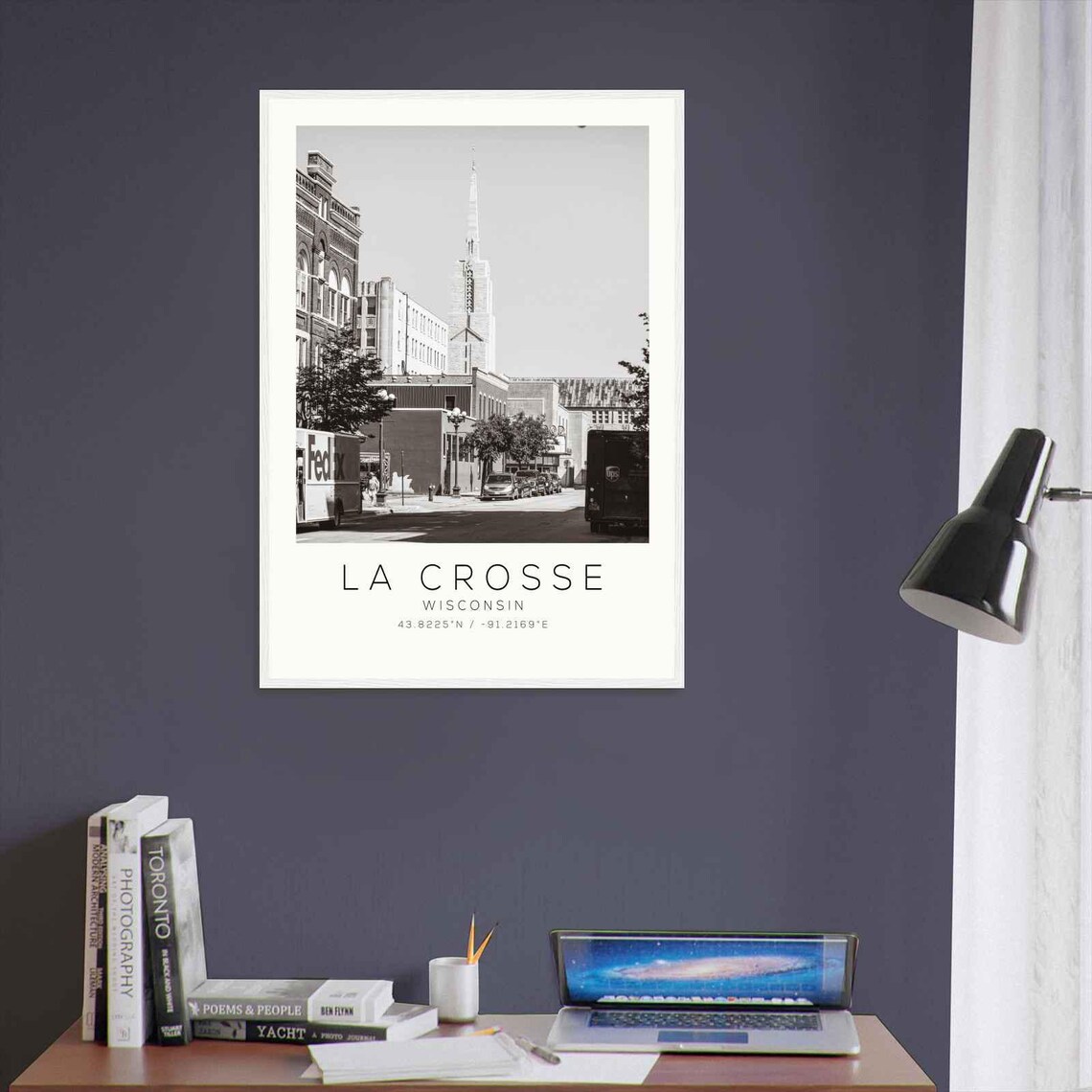 La Crosse Wisconsin Historic Downtown Street Black White Photo Poster - Image 3