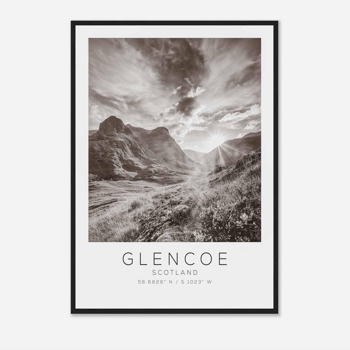 Glencoe Scotland Minimalist Travel Poster Print