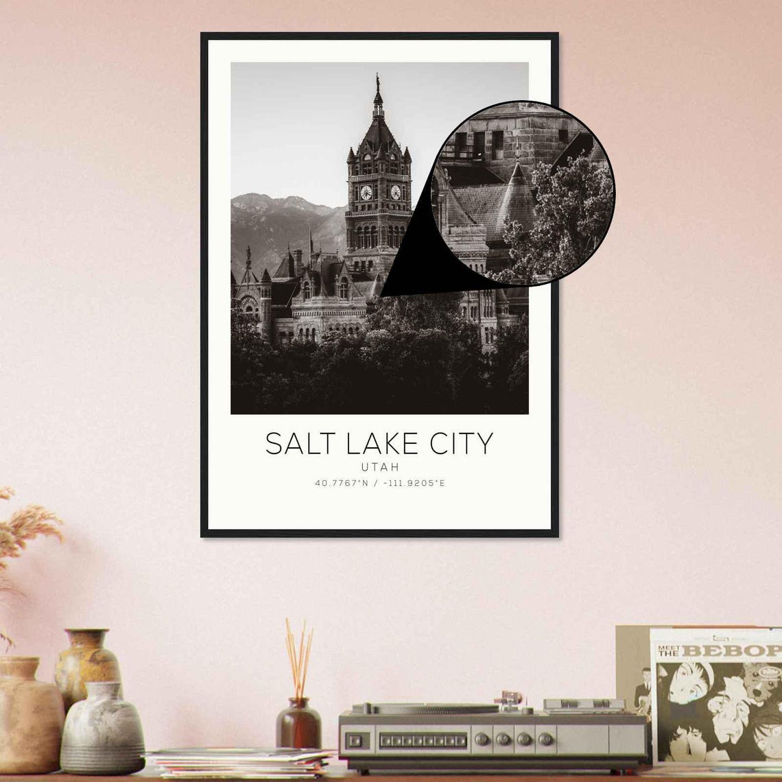 Salt Lake City Utah Photo Travel Poster Salt Lake City Travel Print Minimalist Travel Print Ds6 - Image 4