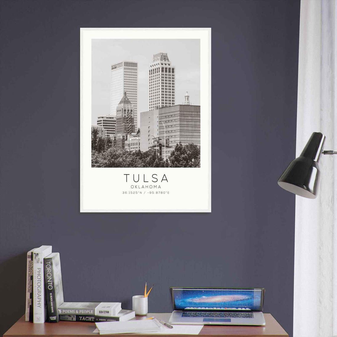 Tulsa Oklahoma Skyline Skyscrapers View Minimalist Photo Poster - Image 3