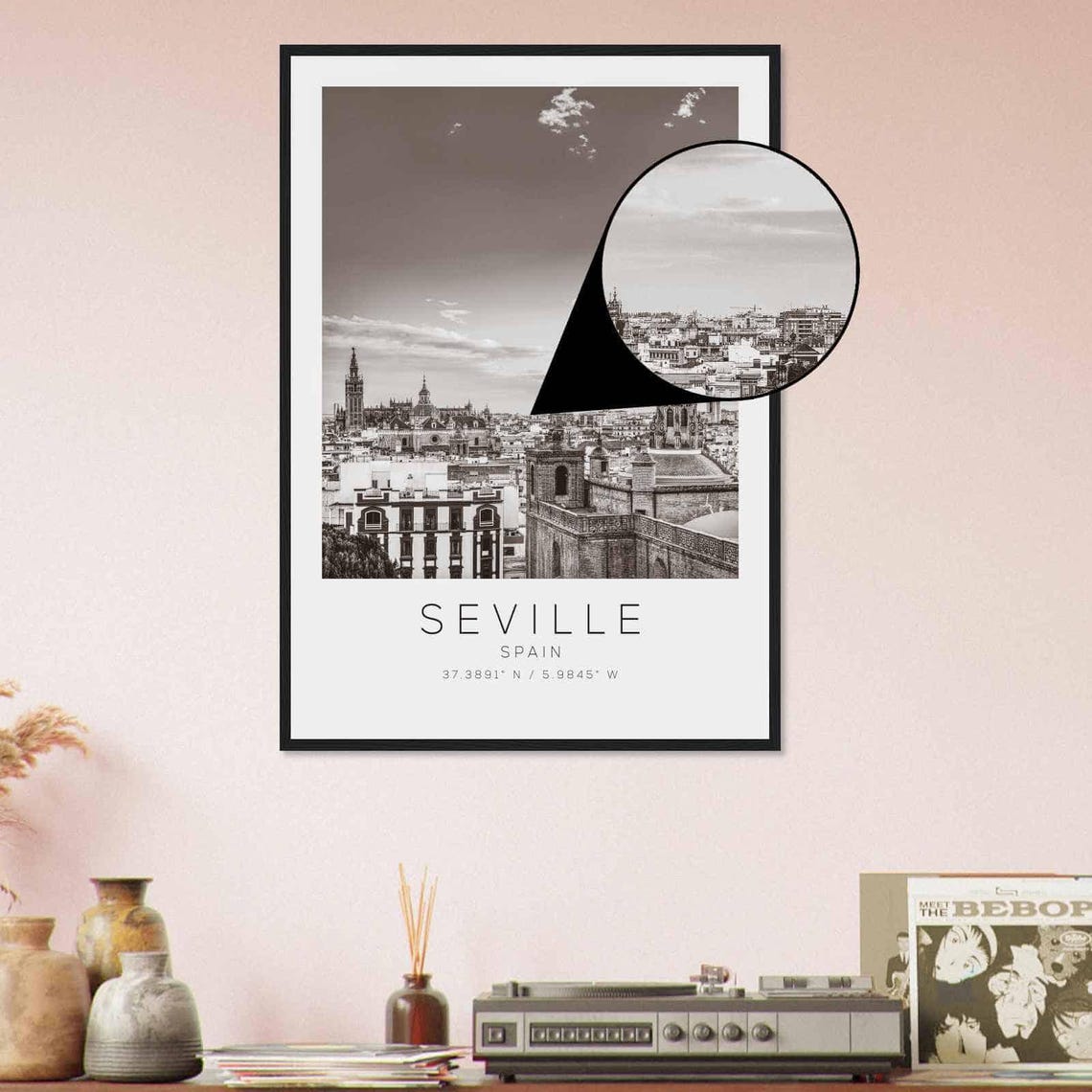 Seville Spain Travel Photo Poster Bw Seville Travel Print Minimalist Travel Poster Print3 - Image 4