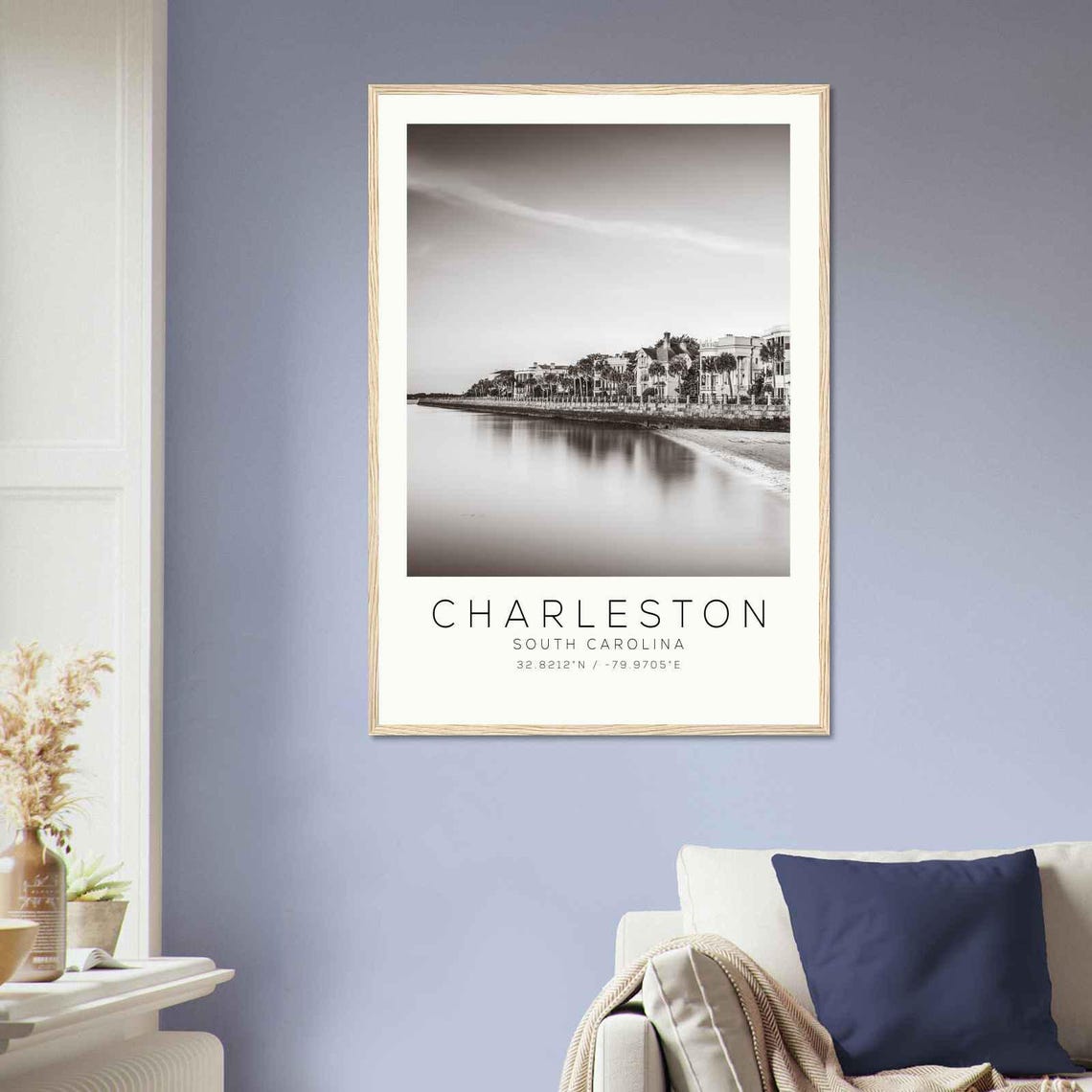 Charleston South Carolina Historic Battery Waterfront Homes Poster - Image 2