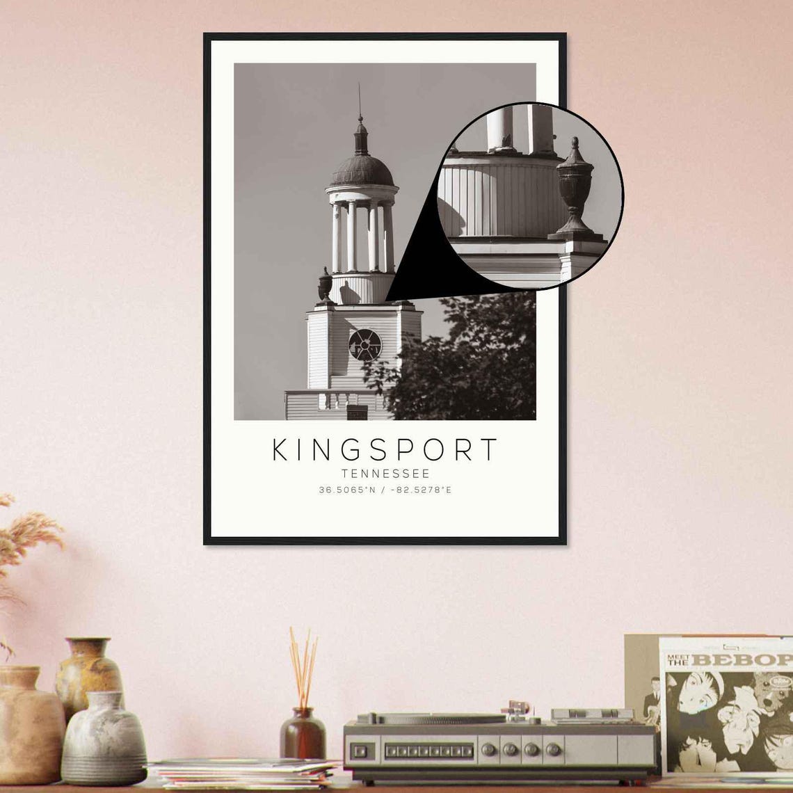 Kingsport Tennessee Photo Travel Poster Kingsport Travel Print Minimalist Travel Print - Image 4