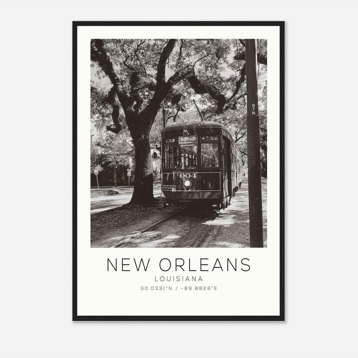 New Orleans Louisiana Ds1 Photo Travel Poster New Orleans Louisiana Travel Print Minimalist Travel Print
