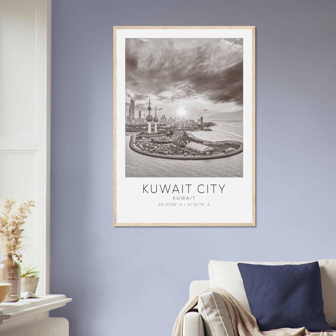 Kuwait City Kuwait Minimalist Travel Poster Print - Image 2