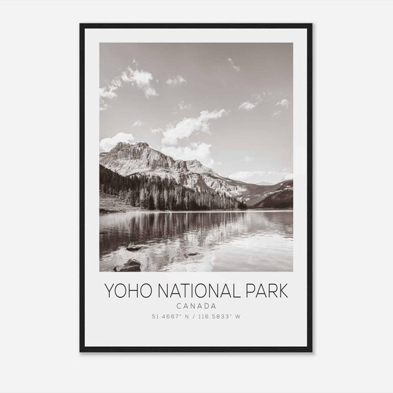 Yoho National Park Canada Mountain Lake Reflection Photo Poster