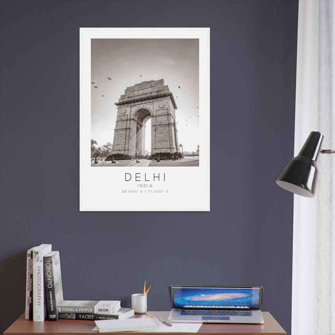 Delhi India Black And White India Gate Monument Photography Poster - Image 3