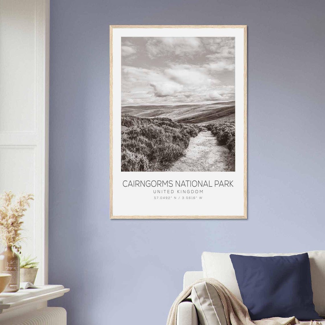 Cairngorms National Park United Kingdom Travel Photo Poster Bw Cairngorms National Park Travel Print Minimalist Travel Poster Print - Image 2