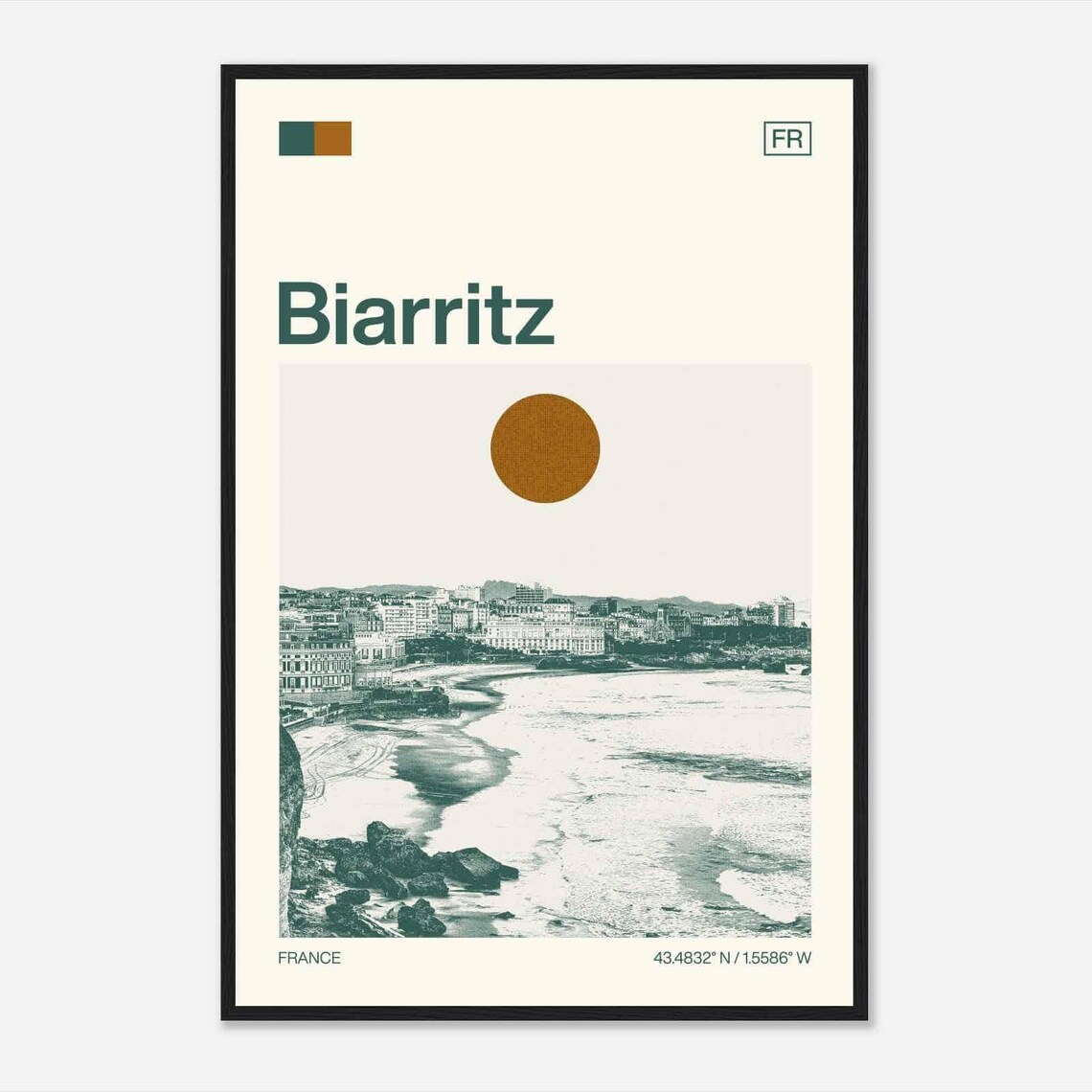 Biarritz France Minimalist Travel Poster