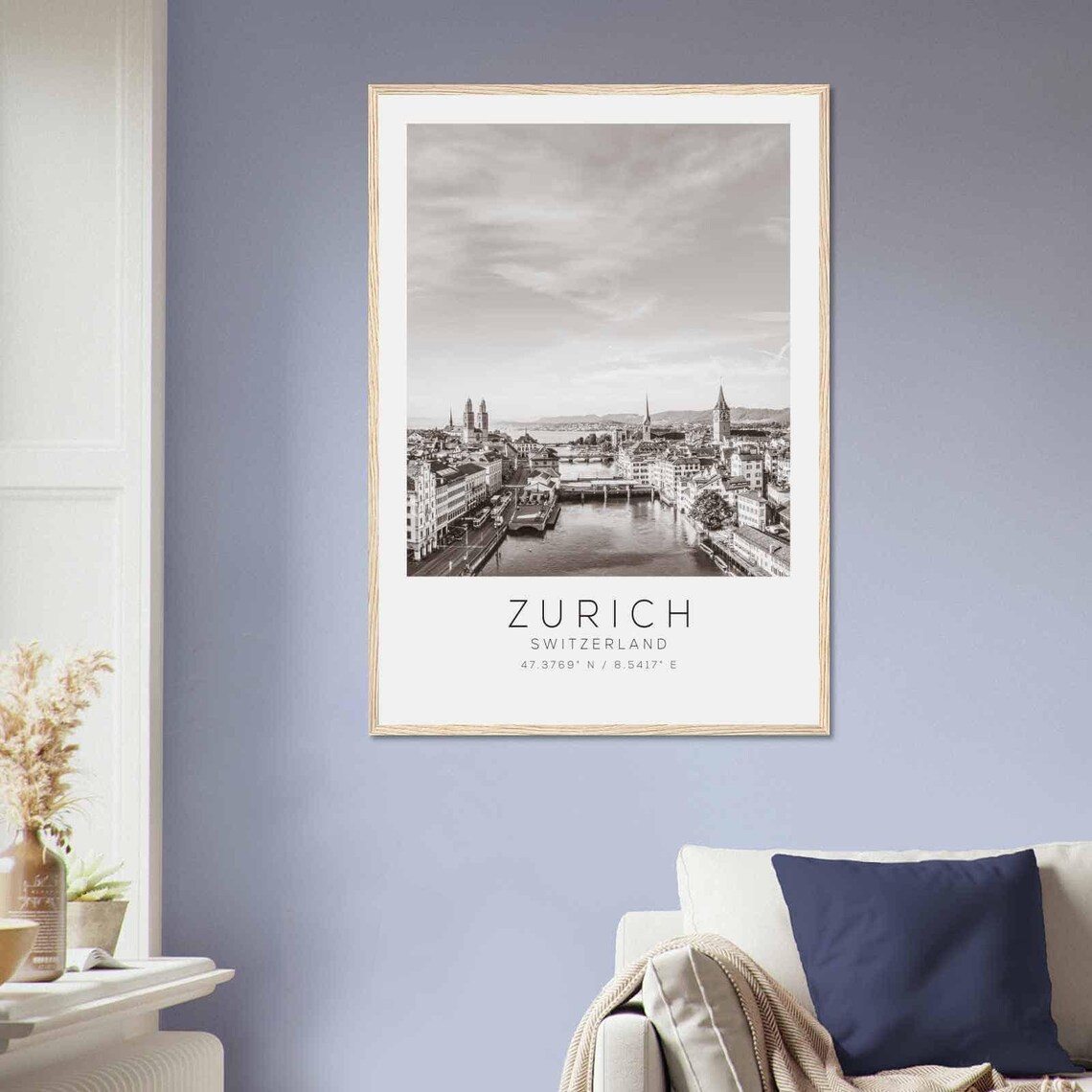 Zurich Switzerland Travel Poster, Minimalist Travel Print - Image 2