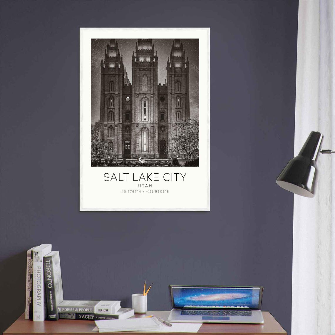 Salt Lake City Utah Photo Travel Poster Salt Lake City Travel Print Minimalist Travel Print Ds4 - Image 3